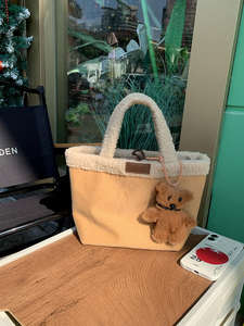 Bolso de mano tipo cubo personalizado, estilo retro, con imitación de piel, ligero y plegable. - Product Image 5