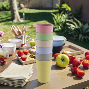 Gobelets en paille de blé multicolores, incassables, réutilisables, lavables au lave-vaisselle, <span class=keywords><strong>verres</strong></span> à eau - Product Image 2