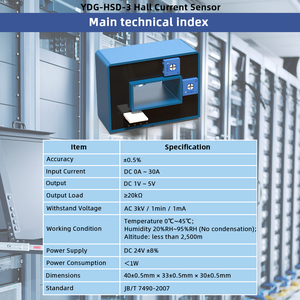 Capteur de courant à effet <span class=keywords><strong>Hall</strong></span> YDG-HSD-3 YADA haute précision ± 0.5% entrée DC0A ~ 30A sortie DC1V ~ 5V transformateur de tension de haute précision - Product Image 4