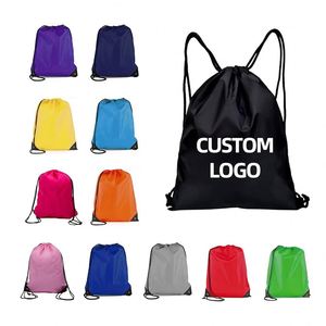 Customized Draw <b>String</b> Shopping <b>Bags</b> Promotional Polyester Nylon Backpack for Shop Use - Product Image 3