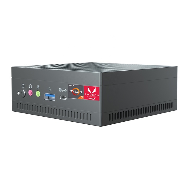 MiniTree Cheapest Mini PC AMD R5 2500U 3550H R7 3750H Quad Core RJ45 LAN HD DP 2*DDR4 Max 64GB NVME 1TB SSD WIFI5 Support Linux