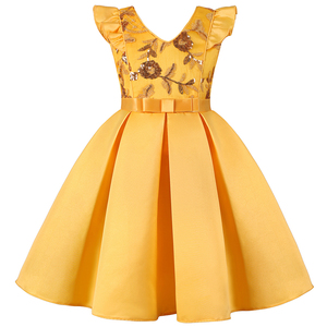 Vestido de Fiesta para Niñas, Nuevo Modelo 2026, con Lentejuelas, Manga Volante y Lazo, para Eventos Especiales - Product Image 6