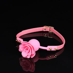 BDSM Rose Fetish, Balle-Bâillon Réglable en Silicone Respirant pour Bouche, Jeux pour Femmes Hommes Adultes - Product Image 4