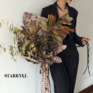 ศิลปะกระดาษห่อพิมพ์ลายม้าม้าสองด้านสำหรับเก็บช่อดอกไม้วัสดุร้านดอกไม้ - Product Image 2