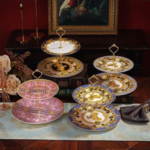 Assiette à dessert de style européen, luxe léger, plateau à fruits haut de gamme de style anglais, support à gâteau créatif, pour le salon, pour sucre et fruits secs - Product Image 3