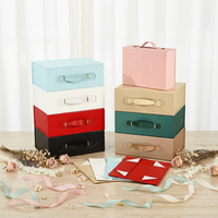 Boîte pliante rigide réutilisable écologique personnalisée en papier recyclé avec fermeture magnétique pour souvenirs, bijoux, cadeaux