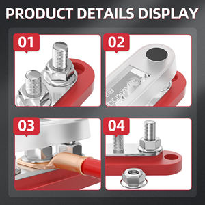 Bloque de Barra de Distribución de Cinco Terminales, 12V 150A, Barra de Distribución Compacta con Cubierta Protectora, Barra de Distribución Común para Cableado Fuera de la Red y Automotriz - Product Image 4