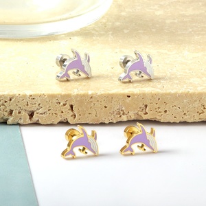 Última Tendencia en Aretes de Moda 2022, Aretes Hipoalergénicos de Acero Inoxidable 316, Aretes Personalizados con Forma de Animalito para Bebés - Product Image 4