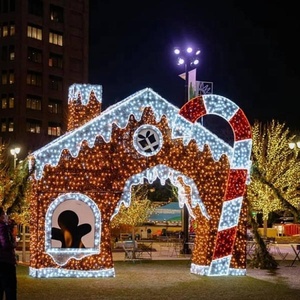 Grande promenade à travers Gingerbread house 3D Outdoor motif lumière décor <span class=keywords><strong>de</strong></span> Noël - Product Image 6