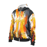 Sweat-shirt d'hiver en polaire surdimensionné en velours matelassé de mode en polyester en gros pour hommes avec fermeture éclair