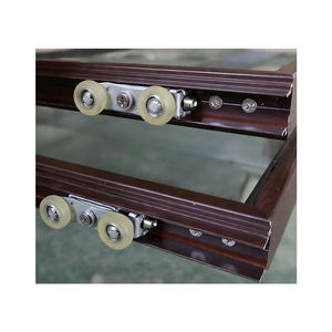 <span class=keywords><strong>Puerta</strong></span> <span class=keywords><strong>Corredera</strong></span> de Bolsillo con Riel Oculto Empotrado en la Pared, Marco de Aleación de Titanio-Magnesio, Doble Vidrio Templado, Prevención de Incendios, Interior - Product Image 5