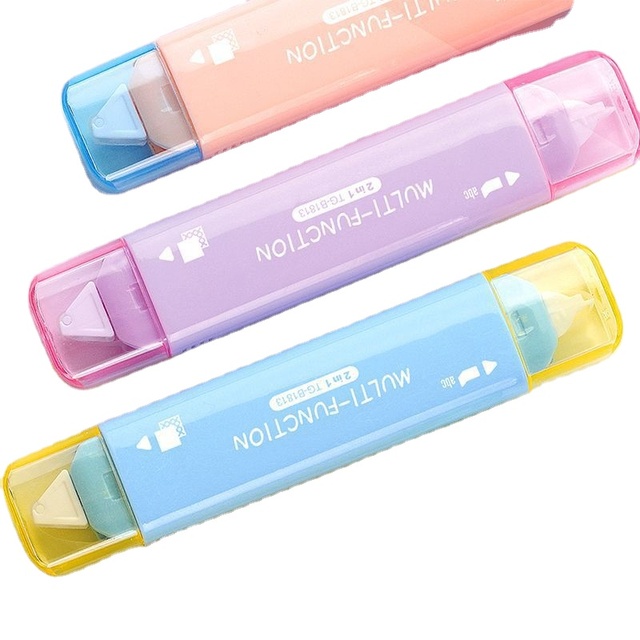 Internet Celebrity 2-in-1 Double-head Correction with Transparent Film Correction with Point Glue Double-sided Tape Manufacturer
