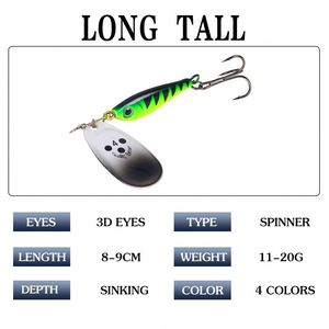 Nuevo Estilo Señuelo de Pesca Giratorio con Lentejuelas en Forma de Pez, de Placa de Hierro, para Pesca en Agua Salada, Simulación de Pez Combinado de Boca Ancha, para Lubina - Product Image 3