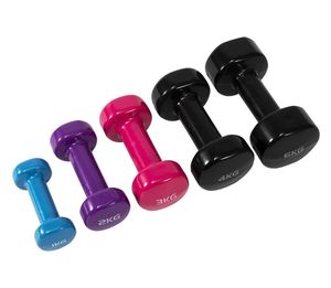 Atacado Ginásio Fitness Treinamento Exercício Neoprene Vinil Revestido Mergulhando Haltere Set - Product Image 1