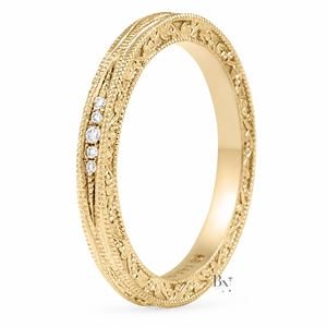 Bague de mariage de luxe en diamant de laboratoire 1,10 carat, fantaisie, légère, 6 mm de large, bande de diamant de qualité supérieure, or 14 carats, bijoux fins - Product Image 3