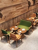 Combinaison de meubles de restaurant sur mesure : table de bar, chaise, tabouret, canapé - Matériel PU moderne pour usage commercial