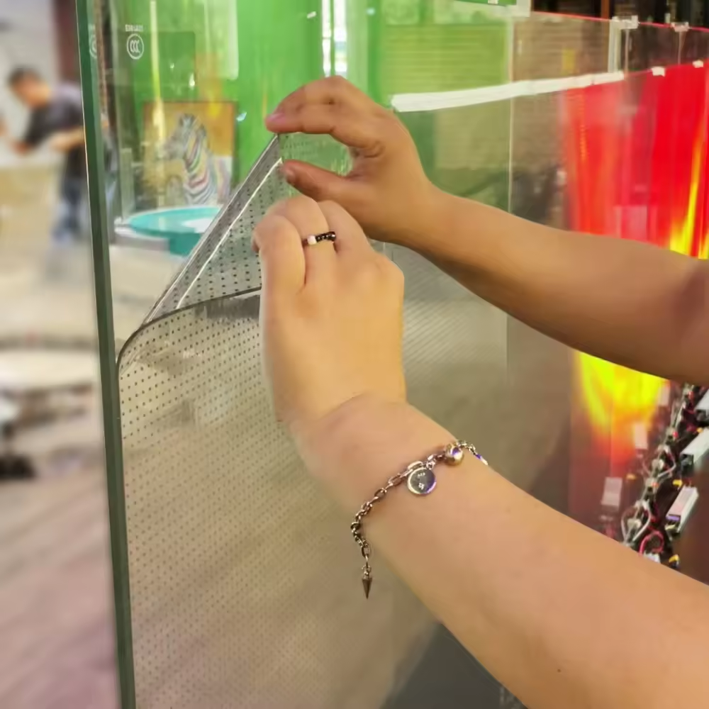 Customized P6 Ultra-Thin Glass LED Panel Display Transparent Flexible LED Film for Elevator Advertising Animation Function