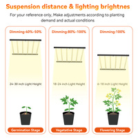 Lampu LED Grow Tritile 720W 4x4ft Efisiensi Tinggi PPE 2.8 Seed Bloom Spektrum Penuh untuk Pertumbuhan Tanaman Indoor, Dapat Diredupkan