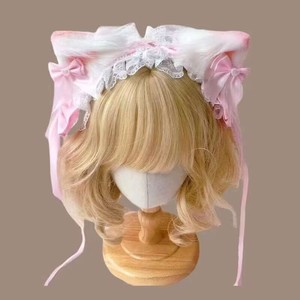 Bandeau pour cheveux avec oreilles de chat Sweet Lolita, nœud pour cheveux, barrette pour enfants - KC Beast Ear Looni Headdress - Product Image 2