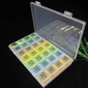 Boîte à pilules portable personnalisable de 7 jours à 28 compartiments en PP, multi-catégories, vente en gros, boîte de rangement en plastique personnalisable - Product Image 3