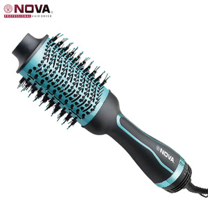 Sèche-cheveux peigne, sèche-cheveux haute puissance, peigne <span class=keywords><strong>à</strong></span> air chaud double usage pour le bouclage et le lissage, peigne volumisant, lisseur de cheveux - Product Image 1