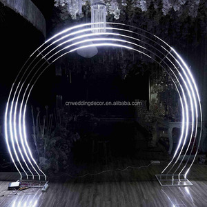 <span class=keywords><strong>Tunnel</strong></span> en métal de cadre d'arche de lumière menée blanche de mariage de coeur d'amour pour la décoration de parc de fête d'événement - Product Image 2
