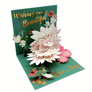 Biglietto d'Auguri 3D per la Festa della Mamma 2026, Fiori Intagliati in Carta, Biglietto di Ringraziamento per le Festività, Biglietto <span class=keywords><strong>Pop</strong></span>-up 3D per San Valentino e Compleanno - Product Image 3