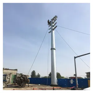 Hot Selling Product Power Pole Metal Strand Galvanized Steel Electric Poles Steel Electric Pole