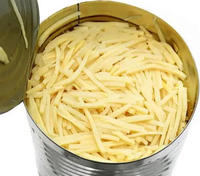 Tiras de brotes de bambú en conserva con vinagre salado, enlatadas, paquete de 2.95 kg para el mercado estadounidense