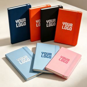 Carnet en cuir PU avec bande élastique, estampage à chaud doré, impression en relief, cadeau promotionnel pour entreprise, carnets personnalisables avec logo - Product Image 1