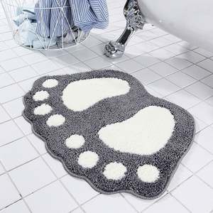 I-0681 Cute Big Feet Custom Microfiber Absorbent <b>Non</b>-<b>slip</b> Print Throw Rug Floor <b>Mat</b> Doormat <b>Bath</b> <b>Mat</b> Toilet Shower Home Decor - Product Image 4