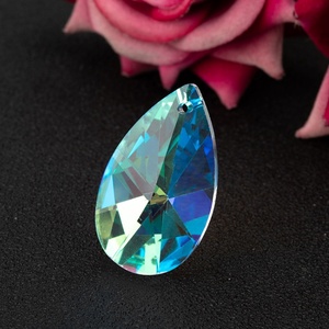 Lustre en verre <span class=keywords><strong>cristal</strong></span> poli AB avec <span class=keywords><strong>suspension</strong></span> à prisme en feuille sur le thème d'une belle fleur - Product Image 3