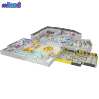Ensemble de toboggans pour aire de jeux intérieure Miland OEM ODM de 4190 m² avec design 3D, capacité personnalisée pour les clubs d'enfants des centres de villégiature, options de thèmes colorés