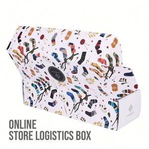 Boîtes à chaussettes personnalisées, cartons d'expédition verts, recyclables, ondulés, pliables, plats, pour la logistique des boutiques en ligne - Product Image 5