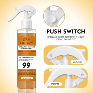 Service de soins de la peau personnalisés pour rehausser l'éclat naturel de la peau, spray exfoliant à l'acide kojique et au curcuma - Product Image 6