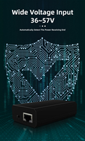 Répartiteur POE standard actif 12W Sortie 5V/9V/12V Câble divisé réglable et données vers l'appareil final tel que le téléphone IP avec caméra IP.