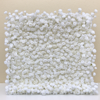 Mur de fleurs artificielles de 8 pieds, élégant, romantique, nouvelle arrivée, en soie et plastique, pour la décoration de mariage, les événements photo
