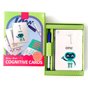 Jouets d'éducation précoce pour bébés écriture et essuyer 123 cartes cognitives 28 pièces formation carte flash <span class=keywords><strong>montessori</strong></span> jouets personnalisés - Product Image 3