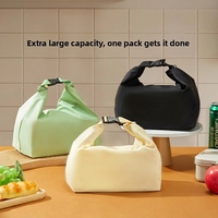 Sac à lunch isotherme à clipser CHROIS, doublure en aluminium, matériau polyester, design moderne et simple, sans fermeture, pour étudiants et bureau
