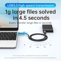 Guangdong alta velocidad 3,0 datos estándar USB Cable 2A 1G 2M negro niquelado macho PVC chaqueta trenza blindaje para computadora