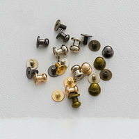 Logo personnalisé écologique couleur tête ronde vissée bouton en métal rivet vis goujons pour les techniques de placage du cuir