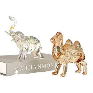 2024 Customizable Camel Animal Model With Folk Art Style Multicolor Crystal Crafts Comes With Home Decoration Gift Box