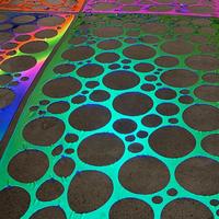 Toile fluorescente UV, tentures psychédéliques UV, décoration extensible en toile pour scène DJ, fête PSY