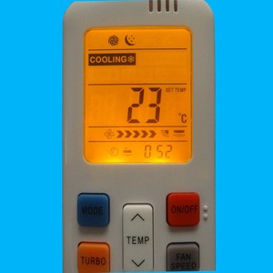 Télécommande de climatiseur Crystal Pearl Tianhong RCH-ROY3-0 avec écran rétroéclairé et fonction minuterie, couleur blanche - Product Image 3