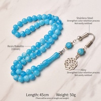 YS390-5 2025 Tasbih musulman en résine, Cadeau de Hajj, Magnifiques perles de prière islamiques, Tasbih islamique Tesbih, Chapelet de 51 perles