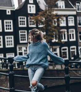 Maglione Invernale da Donna Taglie Forti in Cashmere Tinta Unita 8 Colori con Collo Alto e Maniche Lunghe - Product Image 5