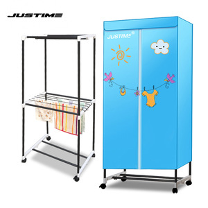 Justime Smart <b>Clothes</b> Dryer 900W Remote Control Heating Wardrobe Style Household Dryer With <b>Rack</b> - Product Image 1