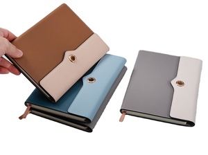 Quaderno a Tre Copertine Rigide in Pelle PU con Logo Personalizzato, Pagine Interne di Dimensioni Standard, Nastro Segnapagina e Blocco Note - Product Image 1