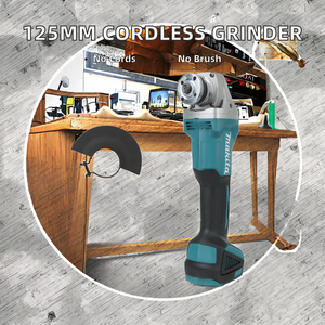 Meuleuse d'angle sans balais 125mm 4 vitesses rectifieuse sans fil coupe outil électrique pour le travail du bois pour batterie <span class=keywords><strong>Makita</strong></span> 18V - Product Image 3