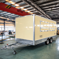 Caravane alimentaire en aluminium, camion de cuisine mobile, remorque, camionnette à glaces, chariot à café pliable, résistant à la rouille, compartiments isolés